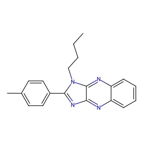 1-butyl-2-(4-methylphenyl)-1H-imidazo[4,5-b]quinoxaline structure