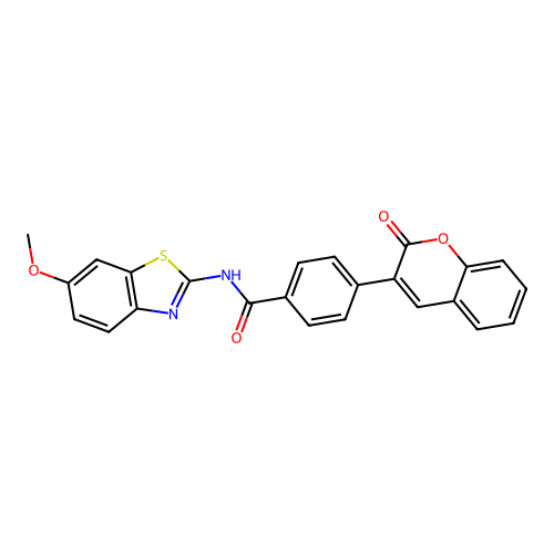 N-(6-methoxy-1,3-benzothiazol-2-yl)-4-(2-oxo-2H-chromen-3-yl)benzamide structure