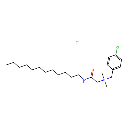 (p-Chlorobenzyl)(2-(dodecylamino)-2-oxoethyl)dimethylammonium chloride structure