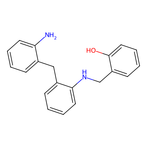 2-[[2-[(2-Aminophenyl)methyl]anilino]methyl]phenol structure