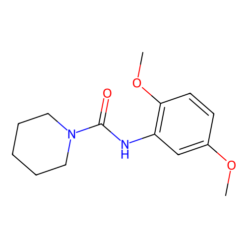 N-(2,5-dimethoxyphenyl)-1-piperidinecarboxamide structure