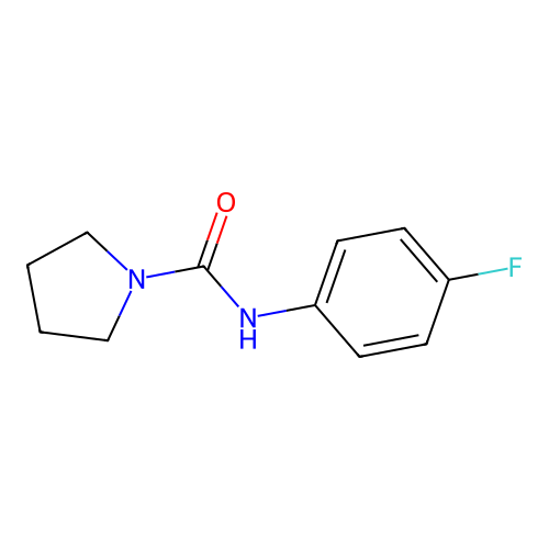 N-(4-fluorophenyl)pyrrolidine-1-carboxamide structure