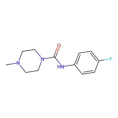 N-(4-fluorophenyl)-4-methylpiperazine-1-carboxamide structure