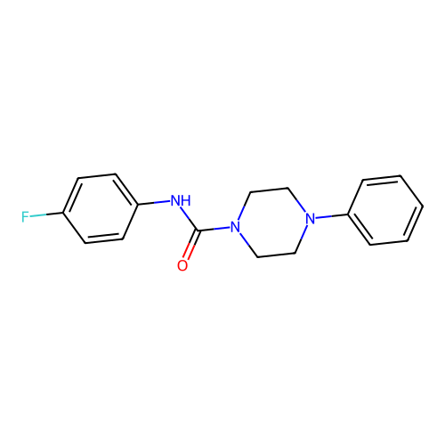 N-(4-fluorophenyl)-4-phenylpiperazine-1-carboxamide structure