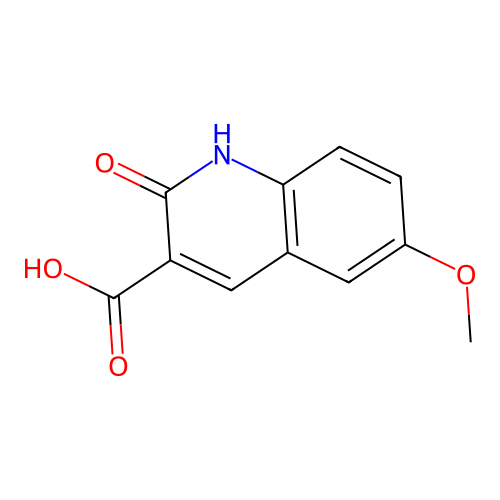 2-Hydroxy-6-methoxyquinoline-3-carboxylic acid structure