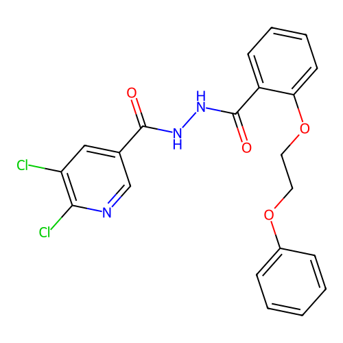 N'-(5,6-dichloropyridine-3-carbonyl)-2-(2-phenoxyethoxy)benzohydrazide structure