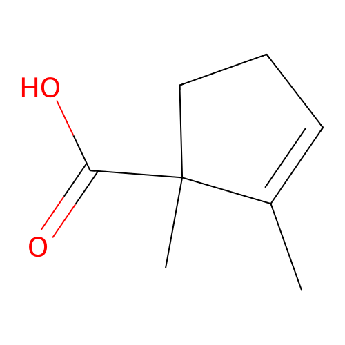 1,2-Dimethyl-cyclopent-2-enecarboxylic acid structure