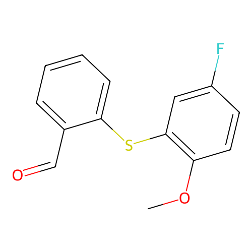2-((5-Fluoro-2-methoxyphenyl)thio)benzaldehyde structure