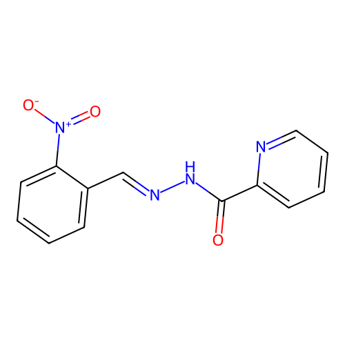 N'-[(E)-(2-nitrophenyl)methylidene]pyridine-2-carbohydrazide structure