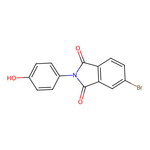 5-Bromo-2-(4-hydroxyphenyl)isoindole-1,3-dione structure