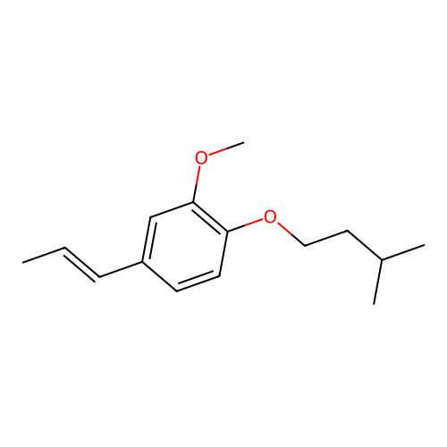 2-Methoxy-1-(3-methylbutoxy)-4-(1-propen-1-yl)benzene structure
