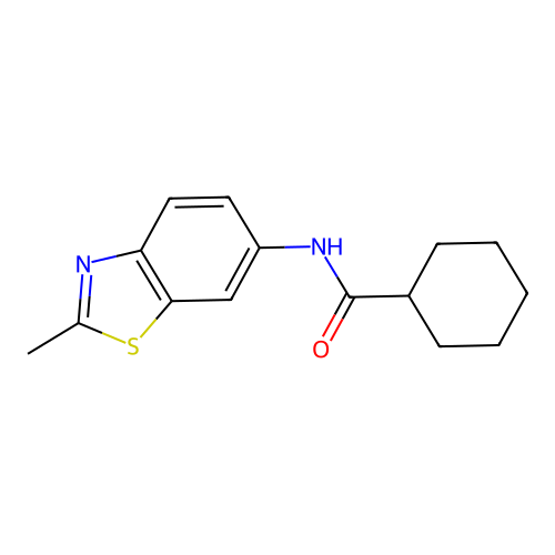 N-(2-methyl-1,3-benzothiazol-6-yl)cyclohexanecarboxamide structure