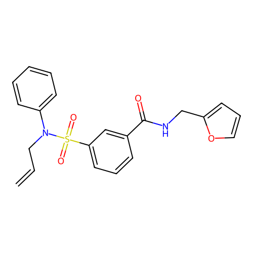 N-(furan-2-ylmethyl)-3-[phenyl(prop-2-enyl)sulfamoyl]benzamide structure
