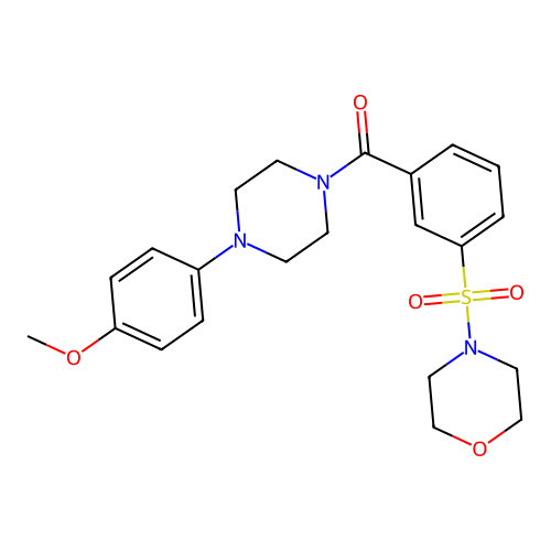 [4-(4-Methoxyphenyl)piperazin-1-yl]-(3-morpholin-4-ylsulfonylphenyl)methanone structure