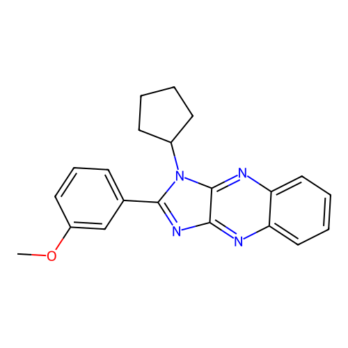1-cyclopentyl-2-(3-methoxyphenyl)-1H-imidazo[4,5-b]quinoxaline structure