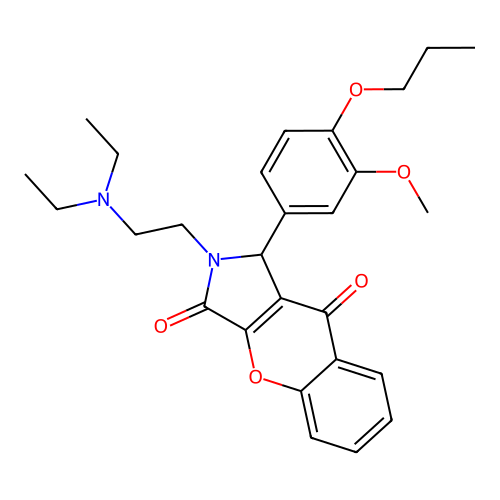 2-(2-diethylaminoethyl)-1-(3-methoxy-4-propoxyphenyl)-1H-chromeno[2,3-c]pyrrole-3,9-dione structure