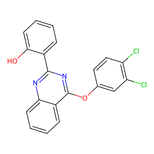 2-[4-(3,4-Dichlorophenoxy)-2-quinazolinyl]phenol structure