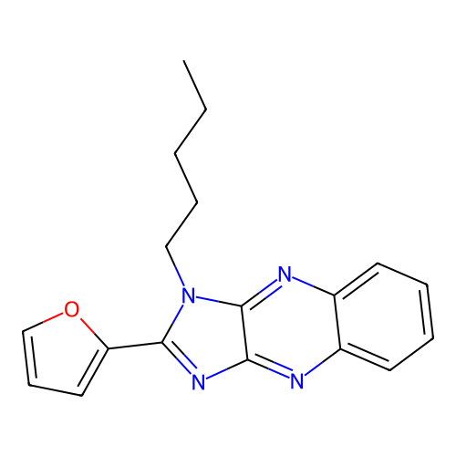 2-(furan-2-yl)-1-pentyl-1H-imidazo[4,5-b]quinoxaline structure