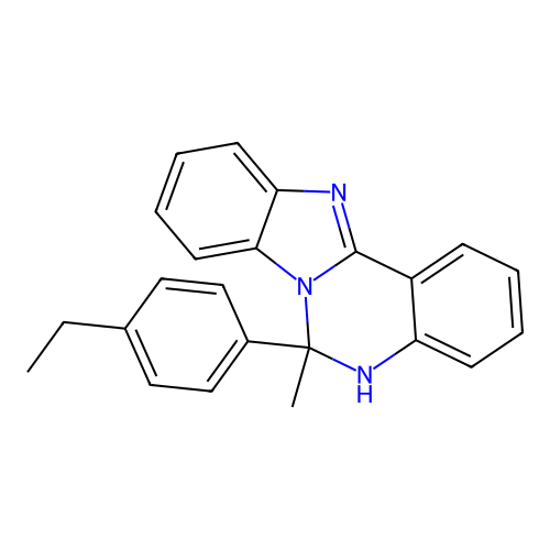 6-(4-Ethylphenyl)-6-methyl-5,6-dihydrobenzimidazo[1,2-c]quinazoline structure