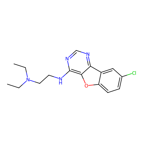 N1-(8-chlorobenzofuro[3,2-d]pyrimidin-4-yl)-N2,N2-diethylethane-1,2-diamine structure