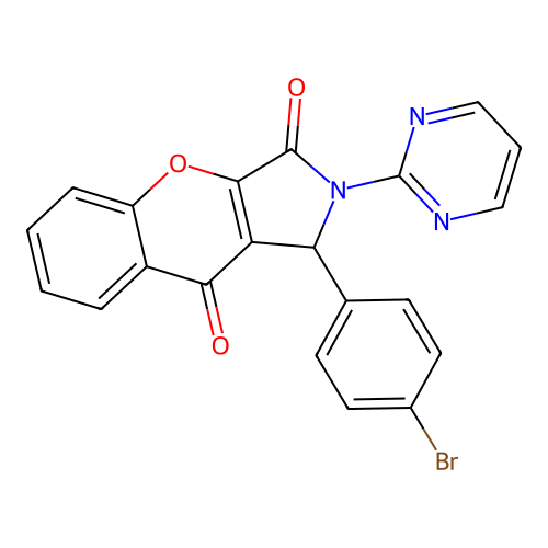 1-(4-Bromophenyl)-2-(pyrimidin-2-yl)-1,2-dihydrochromeno[2,3-c]pyrrole-3,9-dione structure