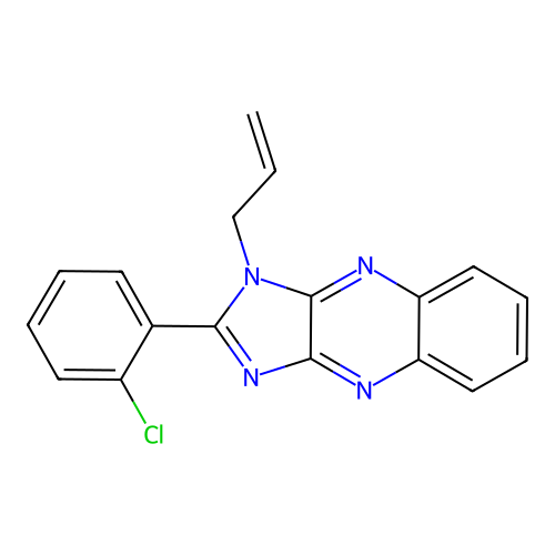 2-(2-chlorophenyl)-1-(prop-2-en-1-yl)-1H-imidazo[4,5-b]quinoxaline structure