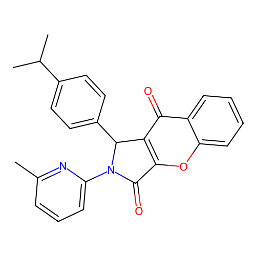 1-(4-isopropylphenyl)-2-(6-methyl-2-pyridyl)-1,2-dihydrochromeno[2,3-c]pyrrole-3,9-dione structure