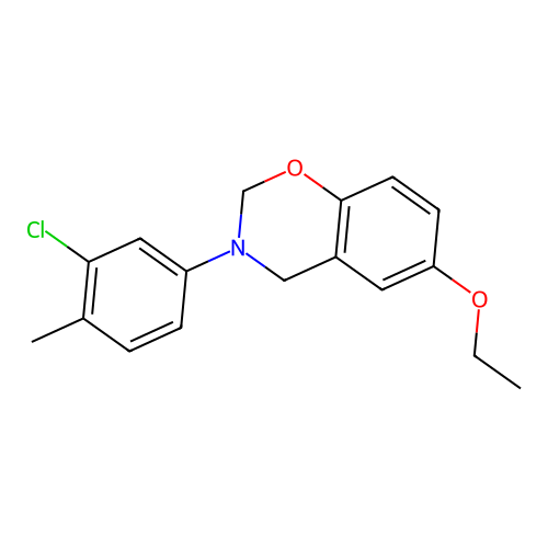 3-(3-chloro-4-methylphenyl)-6-ethoxy-3,4-dihydro-2H-1,3-benzoxazine structure