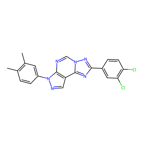 2-(3,4-dichlorophenyl)-7-(3,4-dimethylphenyl)-7H-pyrazolo[4,3-e][1,2,4]triazolo[1,5-c]pyrimidine structure