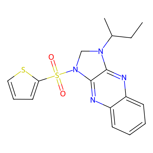 1-butan-2-yl-3-thiophen-2-ylsulfonyl-2H-imidazo[4,5-b]quinoxaline structure