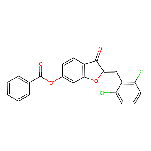 2-[(2,6-Dichlorophenyl)methylene]-3-oxobenzo[3,4-b]furan-6-yl benzoate structure