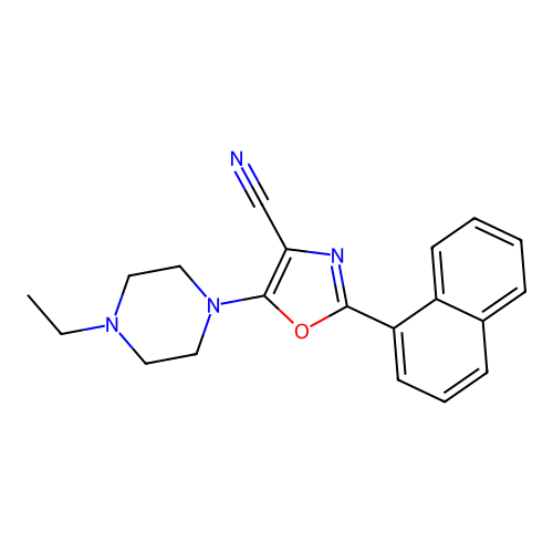5-(4-Ethylpiperazin-1-yl)-2-(naphthalen-1-yl)-1,3-oxazole-4-carbonitrile structure