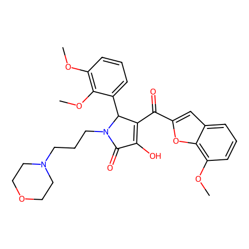 5-(2,3-Dimethoxyphenyl)-3-hydroxy-4-[(7-methoxybenzo[d]furan-2-yl)carbonyl]-1-(3-morpholin-4-ylpropyl)-3-pyrrolin-2-one structure