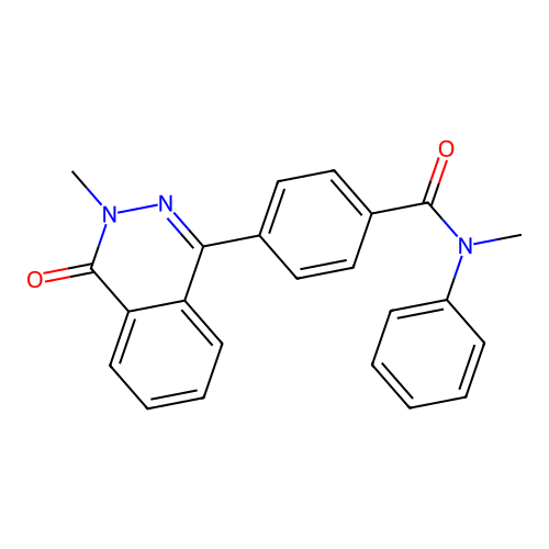 N-methyl-4-(3-methyl-4-oxo-3,4-dihydrophthalazin-1-yl)-N-phenylbenzamide structure