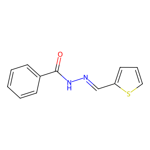 Benzene acid, (2-thienylmethylene)hydrazide structure