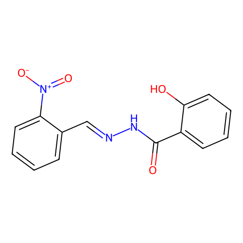 2-hydroxy-N'-(2-nitrobenzylidene)benzohydrazide structure