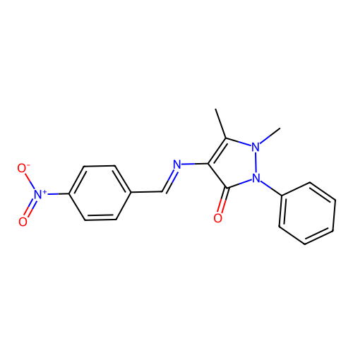4-(4-Nitrobenzylideneamino)antipyrine structure