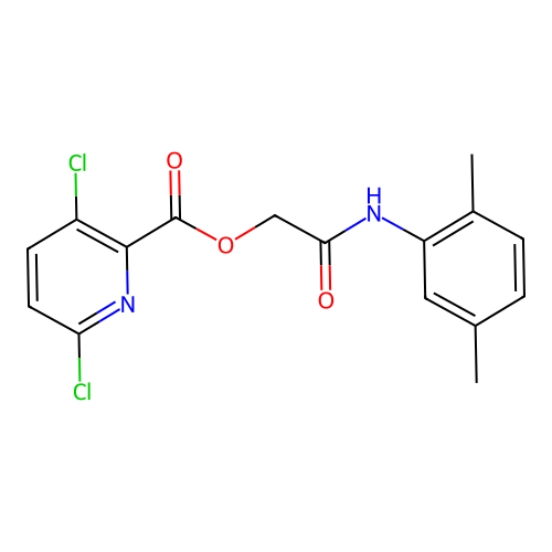 [(2,5-Dimethylphenyl)carbamoyl]methyl 3,6-dichloropyridine-2-carboxylate structure