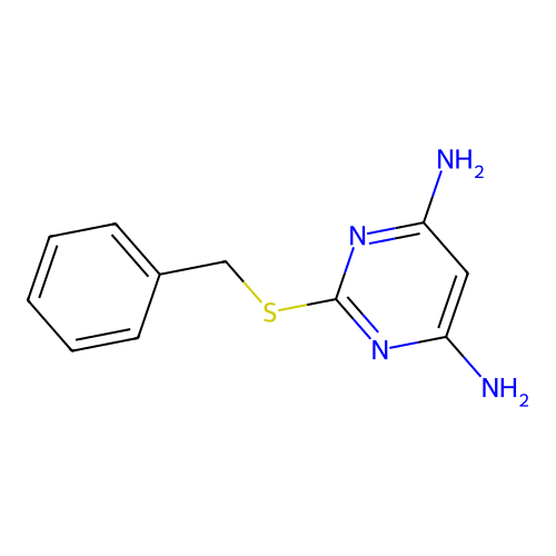 2-(Benzylthio)-4,6-pyrimidinediamine structure