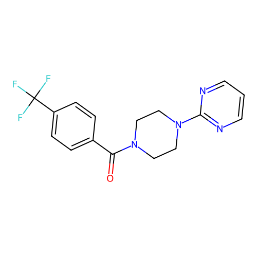 [4-(2-Pyrimidinyl)piperazino][4-(trifluoromethyl)phenyl]methanone structure