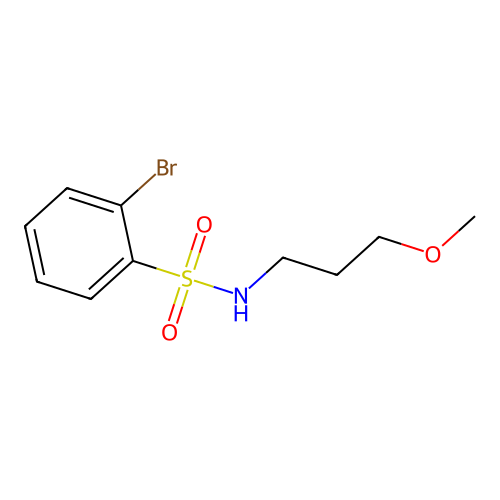 2-bromo-N-(3-methoxypropyl)benzenesulfonamide structure