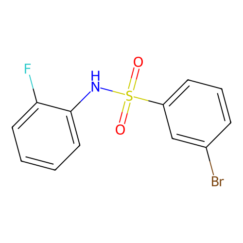 3-bromo-N-(2-fluorophenyl)benzenesulfonamide structure