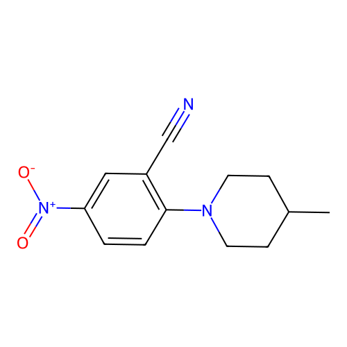 2-(4-Methylpiperidin-1-yl)-5-nitrobenzonitrile structure