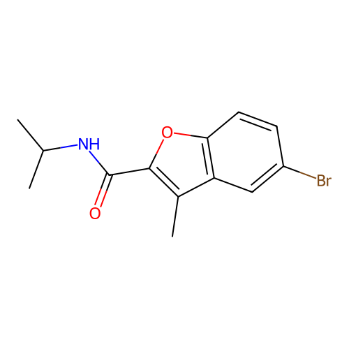 5-Bromo-N-isopropyl-3-methylbenzofuran-2-carboxamide structure