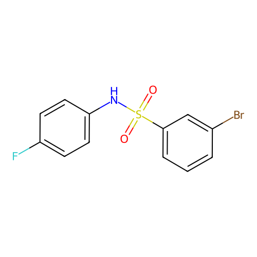 3-bromo-N-(4-fluorophenyl)benzenesulfonamide structure