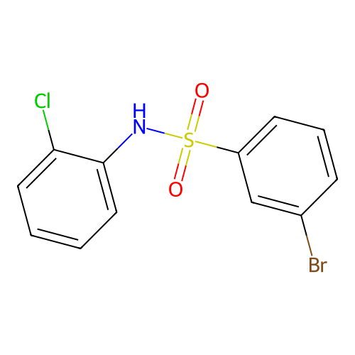 3-bromo-N-(2-chlorophenyl)benzenesulfonamide structure