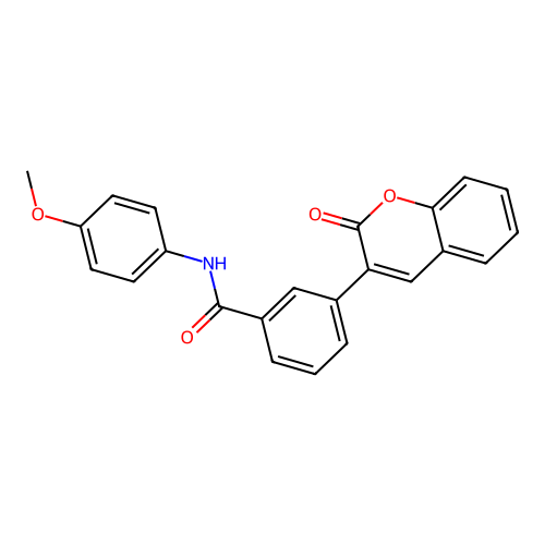 N-(4-methoxyphenyl)-3-(2-oxo-2H-chromen-3-yl)benzamide structure