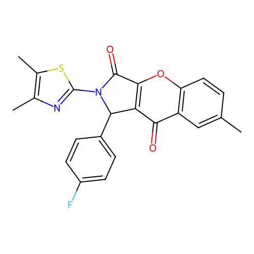 2-(4,5-dimethyl-1,3-thiazol-2-yl)-1-(4-fluorophenyl)-7-methyl-1,2-dihydrochromeno[2,3-c]pyrrole-3,9-dione structure
