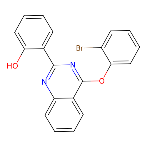 2-[4-(2-Bromophenoxy)quinazolin-1-ium-2-yl]phenolate structure