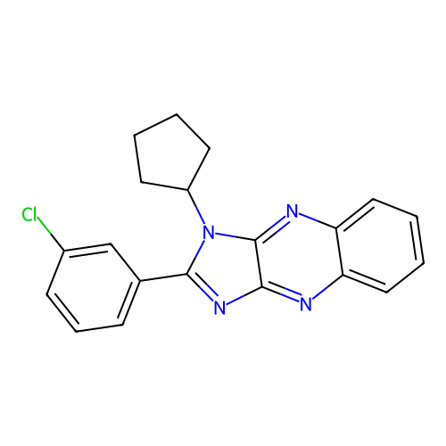 2-(3-chlorophenyl)-1-cyclopentyl-1H-imidazo[4,5-b]quinoxaline structure